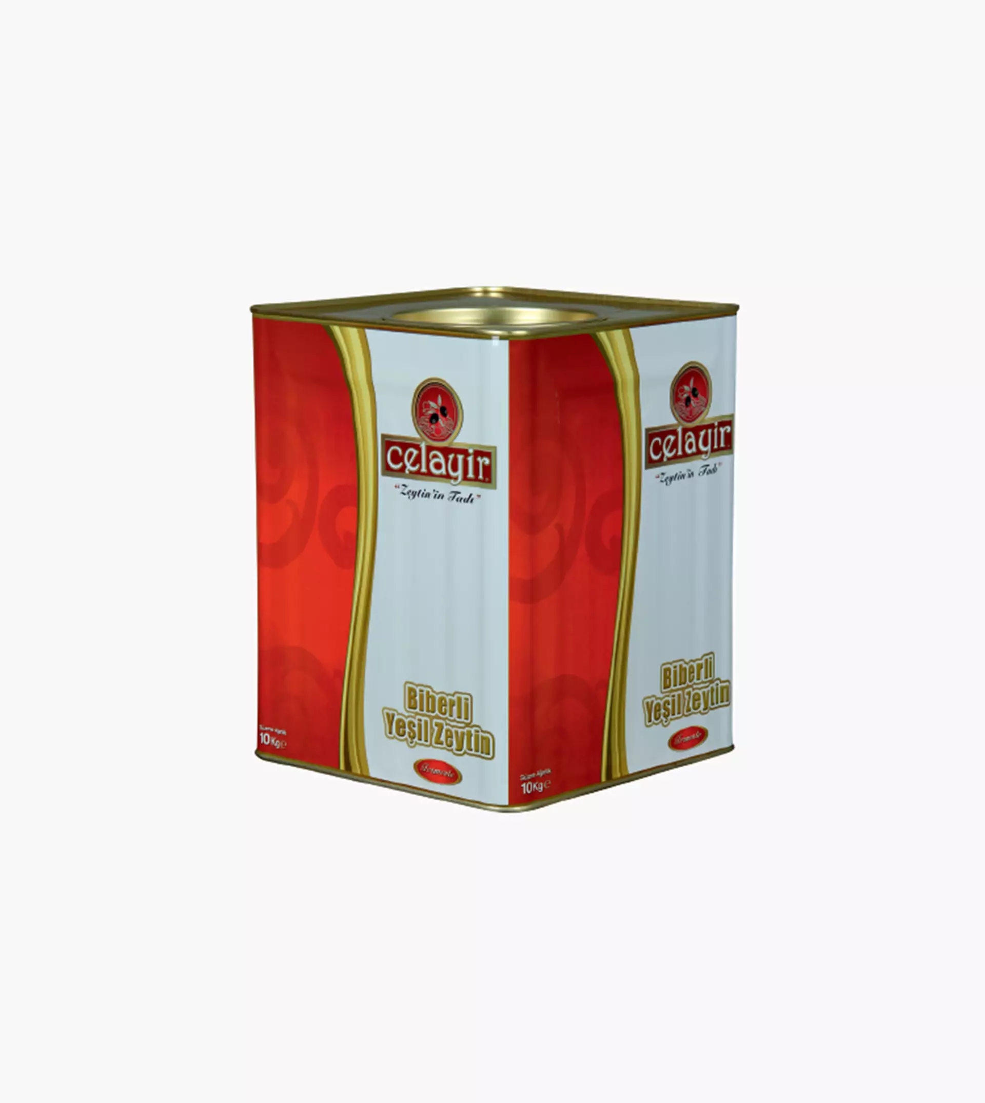 10 Kg Teneke Biber Dolgulu Yeşil Zeytin