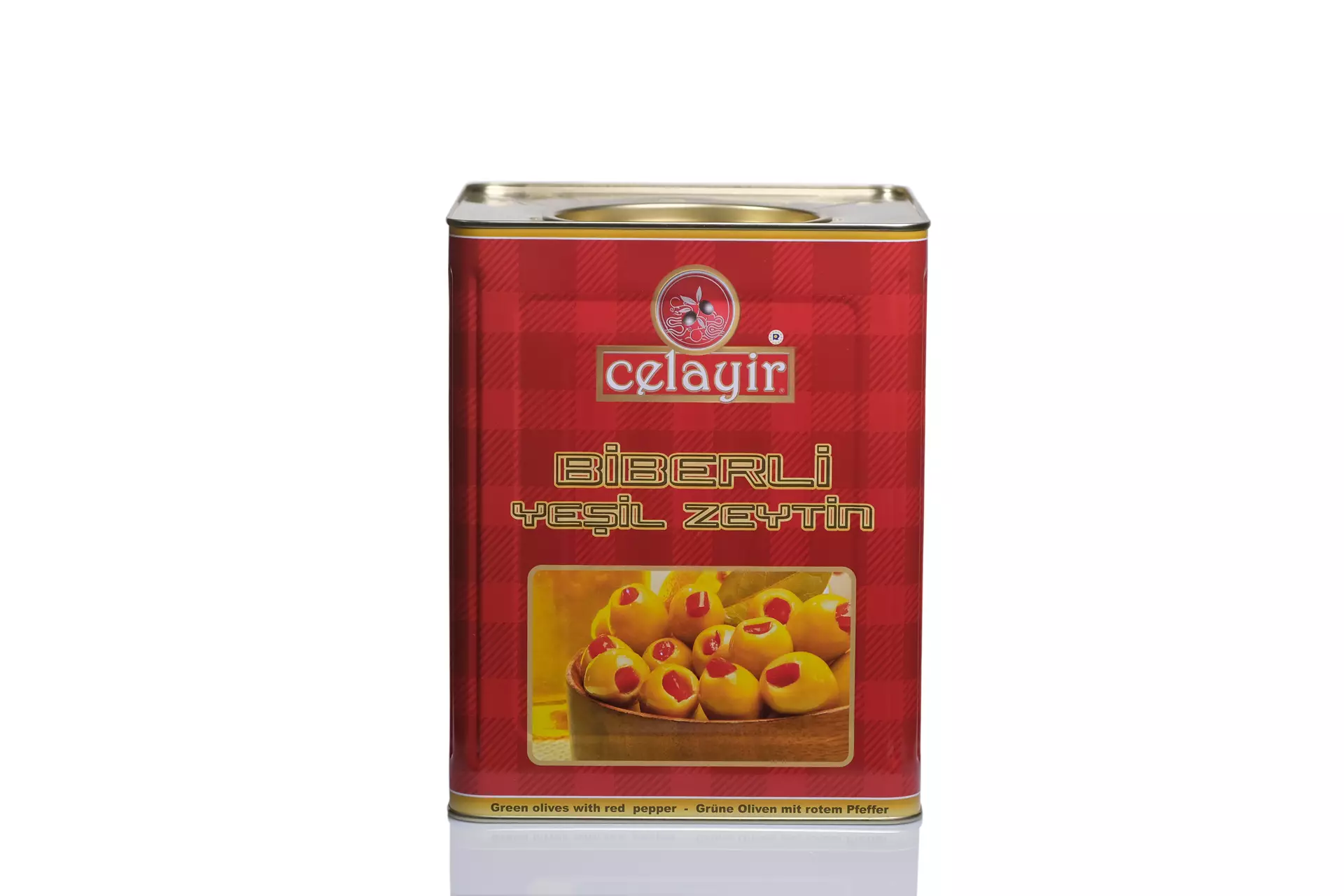 10 Kg Teneke Biber Dolgulu Yeşil Zeytin